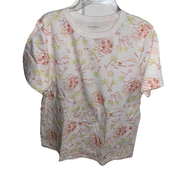 Old Navy White Graphic T-Shirt - Picture 1 of 3